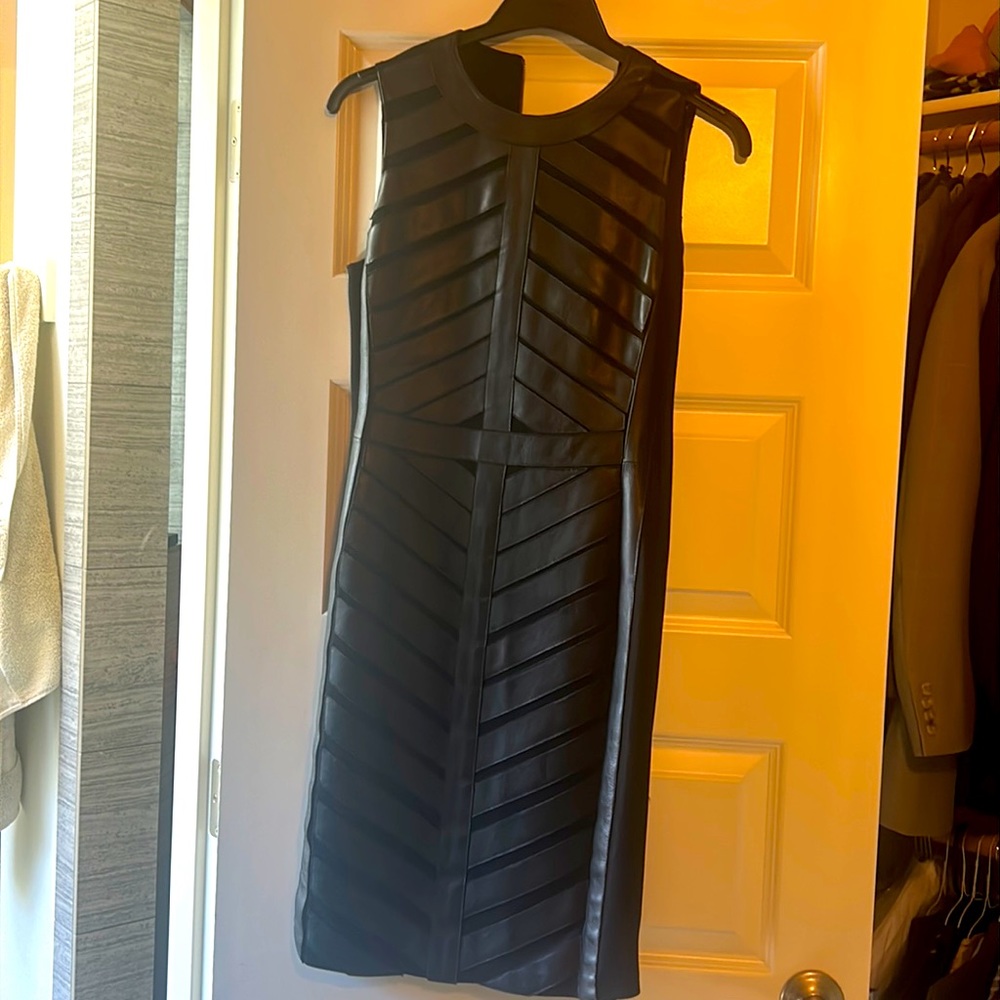 Black leather Ralph Lauren dress. Only worn once